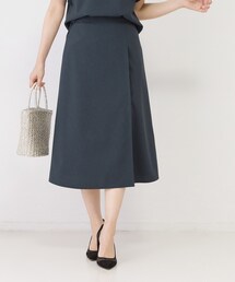【手洗い可/日本製】リネンライク フレアスカート