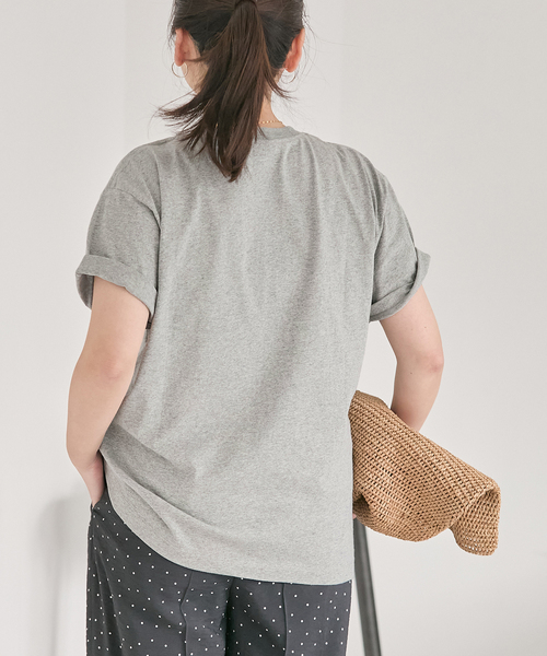 JOURNAL STANDARD（ジャーナルスタンダード）の「《追加2》汗ジミ防止天竺プリントT（Tシャツ/カットソー・レディース・ブラウン/ホワイト/チャコールグレー・FREE）」の9枚目の写真