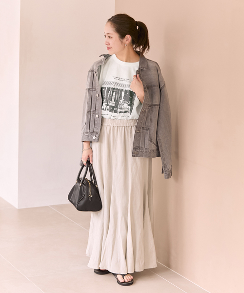 JOURNAL STANDARD（ジャーナルスタンダード）の「《追加2》汗ジミ防止天竺プリントT（Tシャツ/カットソー・レディース・ブラウン/ホワイト/チャコールグレー・FREE）」の15枚目の写真