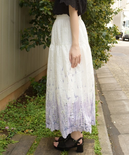 axes femme（アクシーズファム）の「グラデーションスカート（スカート・レディース・ラベンダー/グリーン・FREE）」の22枚目の写真
