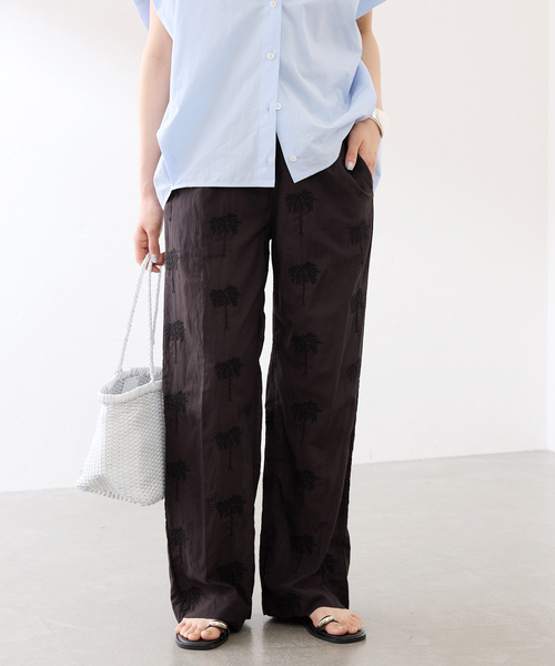 FRAMeWORK（フレームワーク）の「COUTURE D`ADAM/クチュールドアダム parm tree embroidery パンツ（その他パンツ・レディース・ブラック・MEDIUM/SMALL）」の6枚目の写真