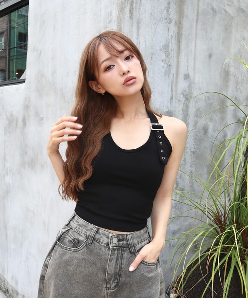 CECIL McBEE(セシルマクビー)の「ホルターネックタンクトップ(タンクトップ・レディース・オフホワイト/カーキ/ブラック・FREE)」の14枚目の写真