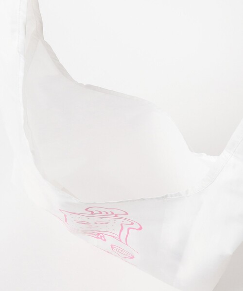 BAGGU(バグー)の「HONGAMA × BAGGU / LOGAN BREAD'S BAKERY ECO BAG(エコバッグ/サブバッグ・レディース・チャコールグレー/ホワイト・ONE SIZE)」の10枚目の写真
