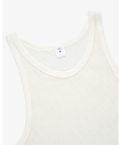 FRONT 11201(フロントワンワントゥーオーワン)の「Tricot Mesh Tank Top(Tシャツ/カットソー・メンズ・ホワイト/ブラック・1/2/S/M/L/XL)」の4枚目の写真