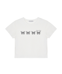 MINI BUTTERFLY GRAPHIC TOP_WHITE