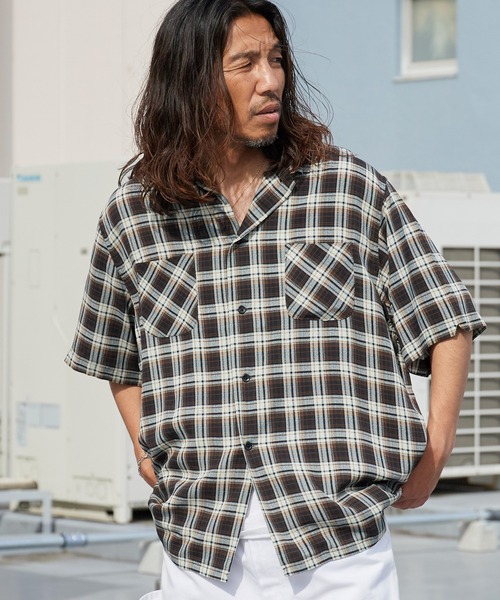 50s VINTAGE PENNEYS オンブレチェック 半袖シャツ ダンリバー DAN RIVER/ダンリバー RAYON CHECK SS SHIRT チェックシャツ オンブレ