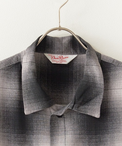 DAN RIVER（ダンリバー ）の「DAN RIVER/ダンリバー RAYON CHECK SS SHIRT チェックシャツ オンブレチェック 半袖 オーバーサイズ メンズ レディース ユニセックス 秋 秋服 2026年秋冬（シャツ/ブラウス・メンズ・ブラウン/ホワイト×ブラック/ブラック・M/S/L）」の16枚目の写真