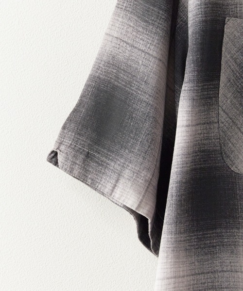 DAN RIVER（ダンリバー ）の「DAN RIVER/ダンリバー RAYON CHECK SS SHIRT チェックシャツ オンブレチェック 半袖 オーバーサイズ メンズ レディース ユニセックス 秋 秋服 2026年秋冬（シャツ/ブラウス・メンズ・ブラウン/ホワイト×ブラック/ブラック・M/S/L）」の14枚目の写真
