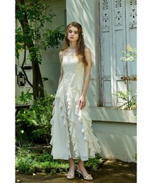 セール】Dot Jacquard Tape Lace one-piece ドットジャガードテープ