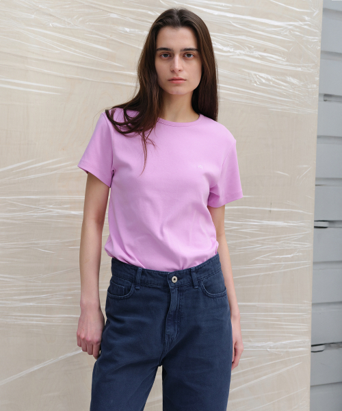LEVAR(レバー)の「All-day Cotton Rib T-shirt - Cotton-candy Pink(Tシャツ/カットソー・レディース・その他・MEDIUM/SMALL)」の1枚目の写真