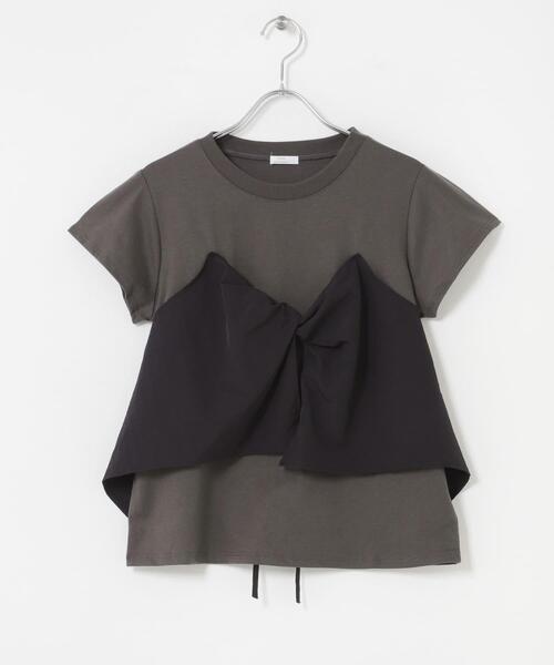 ITEMS URBANRESEARCH(アイテムズ アーバンリサーチ)の「ドッキングビスチェTシャツ(Tシャツ/カットソー・レディース・ブラック/レッド系その他/ベージュ・FREE)」の10枚目の写真