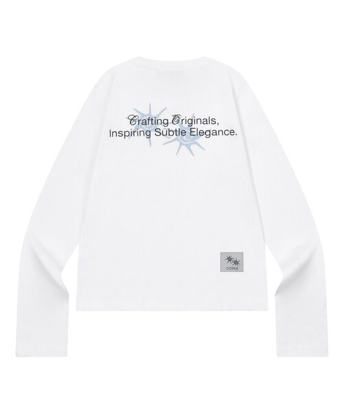 COIRIS(コイリス)の「ローネックバックレタリングロングスリーブTシャツ(3カラー)(Tシャツ/カットソー・レディース・チャコールグレー/ブラック/カーキ/ホワイト・FREE)」の2枚目の写真