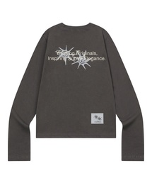 ローネックバックレタリングロングスリーブTシャツ(3カラー)