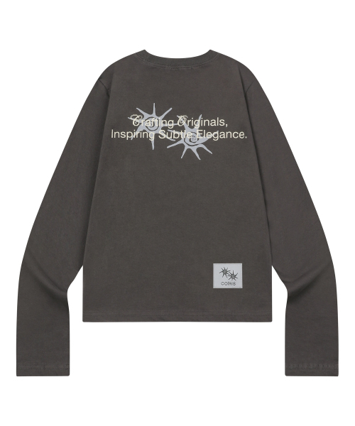 COIRIS(コイリス)の「ローネックバックレタリングロングスリーブTシャツ(3カラー)(Tシャツ/カットソー・レディース・チャコールグレー/ブラック/カーキ/ホワイト・FREE)」の17枚目の写真