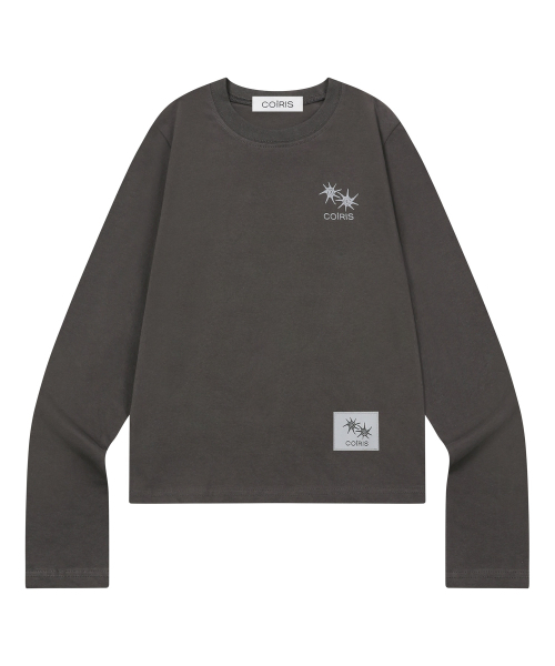 COIRIS(コイリス)の「ローネックバックレタリングロングスリーブTシャツ(3カラー)(Tシャツ/カットソー・レディース・チャコールグレー/ブラック/カーキ/ホワイト・FREE)」の18枚目の写真
