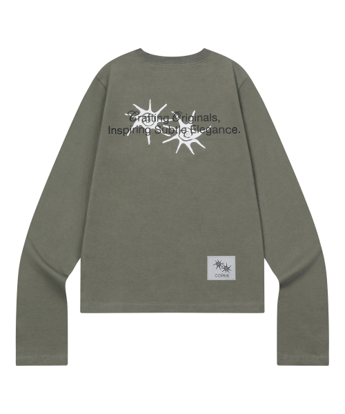 COIRIS(コイリス)の「ローネックバックレタリングロングスリーブTシャツ(3カラー)(Tシャツ/カットソー・レディース・チャコールグレー/ブラック/カーキ/ホワイト・FREE)」の22枚目の写真