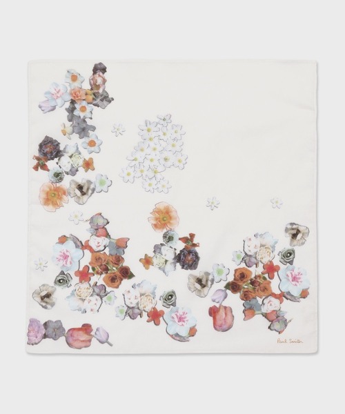 Paul Smith（ポールスミス）の「“Climbing Floral” プリントハンカチ【260350 HANK】（ハンカチ/ハンドタオル・メンズ・キナリ/ライトブルー・FREE）」の2枚目の写真