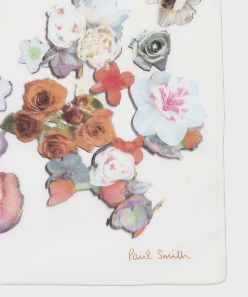 Paul Smith（ポールスミス）の「“Climbing Floral” プリントハンカチ【260350 HANK】（ハンカチ/ハンドタオル・メンズ・キナリ/ライトブルー・FREE）」の3枚目の写真