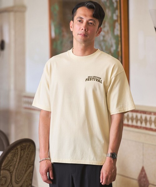 SCREEN STARS(スクリーンスターズ)の「【別注】<SCREEN STARS>GLR シーフード 半袖 Tシャツ(Tシャツ/カットソー・メンズ・ベージュ/ホワイト/ライム・XL/M/L)」の6枚目の写真