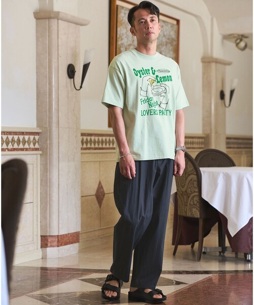 SCREEN STARS(スクリーンスターズ)の「【別注】<SCREEN STARS>GLR シーフード 半袖 Tシャツ(Tシャツ/カットソー・メンズ・ベージュ/ホワイト/ライム・XL/M/L)」の9枚目の写真