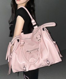 me+em select（ミームセレクト）の「【 ２color ／ 大容量 】ヴィンテージフェイクレザーボストンエディターズバッグ ／ vintage fake leather boston editors bag（ショルダーバッグ）」