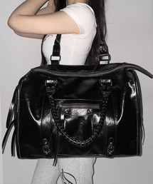 me+em select（ミームセレクト）の「【 ２color ／ 大容量 】ヴィンテージフェイクレザーボストンエディターズバッグ ／ vintage fake leather boston editors bag（ショルダーバッグ）」