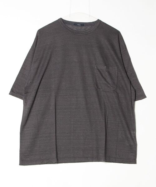 YLEVE(イレーヴ)の「YLEVE / LINEN POCKET T-SHIRT(Tシャツ/カットソー・メンズ・グレー/ブラック/オレンジ/グレー系その他/レッド/ホワイト・4/5)」の4枚目の写真
