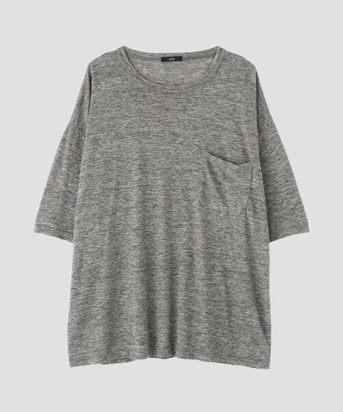 YLEVE(イレーヴ)の「YLEVE / LINEN POCKET T-SHIRT(Tシャツ/カットソー・メンズ・グレー/ブラック/オレンジ/グレー系その他/レッド/ホワイト・4/5)」の1枚目の写真