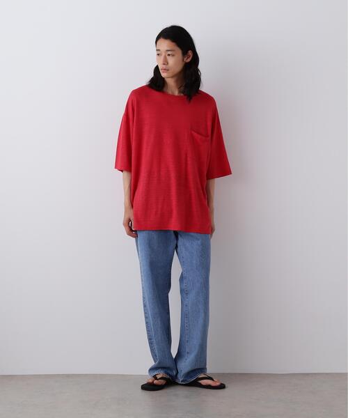 YLEVE(イレーヴ)の「YLEVE / LINEN POCKET T-SHIRT(Tシャツ/カットソー・メンズ・グレー/ブラック/オレンジ/グレー系その他/レッド/ホワイト・4/5)」の8枚目の写真