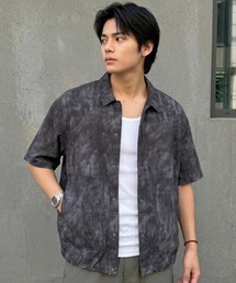 A'GEM/9 × .kom 『BENUSTA/ベヌスタ　』Tie-Dye Open Collar Short Sleeve Shirt /タイダイオープンカラー半袖シャツ