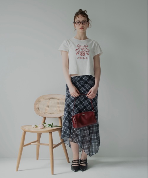 JUMELLE(ジュメロ)の「チェックヘムスカート(スカート・レディース・ネイビー・FREE)」の11枚目の写真