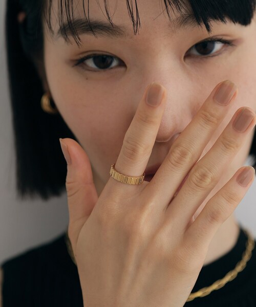 COCOSHNIK ONKITSCH(ココシュニックオンキッチュ)の「シルバー トラペーズガドルーンリングGP(リング・レディース・クリア・14/10/12)」の7枚目の写真