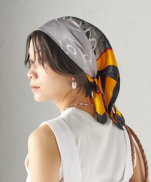 SHIPS(シップス)の「【SHIPS別注】THE CULTURE CORD: ARTIST SCARF(AS)(バンダナ/スカーフ・レディース・イエロー系/ホワイト/ピンク・ONE SIZE)」の1枚目の写真