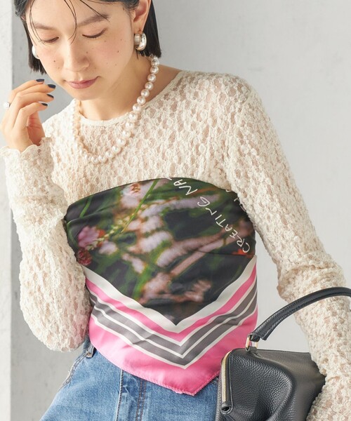 SHIPS(シップス)の「【SHIPS別注】THE CULTURE CORD: ARTIST SCARF(AS)(バンダナ/スカーフ・レディース・イエロー系/ホワイト/ピンク・ONE SIZE)」の3枚目の写真