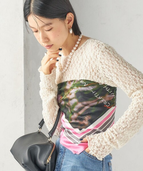 SHIPS(シップス)の「【SHIPS別注】THE CULTURE CORD: ARTIST SCARF(AS)(バンダナ/スカーフ・レディース・イエロー系/ホワイト/ピンク・ONE SIZE)」の10枚目の写真