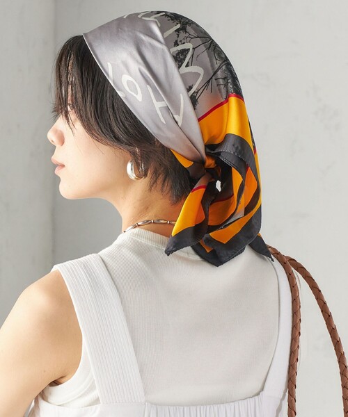 SHIPS(シップス)の「【SHIPS別注】THE CULTURE CORD: ARTIST SCARF(AS)(バンダナ/スカーフ・レディース・イエロー系/ホワイト/ピンク・ONE SIZE)」の15枚目の写真