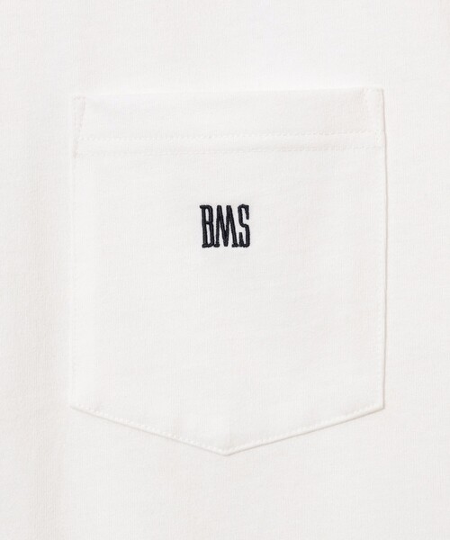 BEAMS(ビームス)の「BMSロゴ ロングスリーブ Tシャツ(Tシャツ/カットソー・メンズ・ネイビー/ホワイト/ブラック・MEDIUM/SMALL/X-LARGE/LARGE/XX-LARGE)」の6枚目の写真