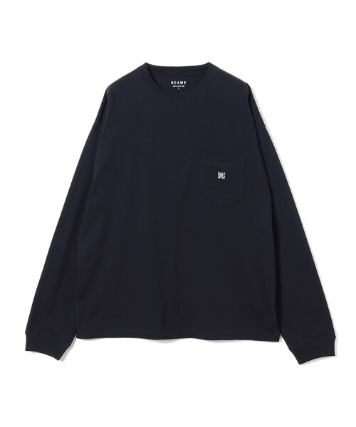 BEAMS(ビームス)の「BMSロゴ ロングスリーブ Tシャツ(Tシャツ/カットソー・メンズ・ネイビー/ホワイト/ブラック・MEDIUM/SMALL/X-LARGE/LARGE/XX-LARGE)」の13枚目の写真