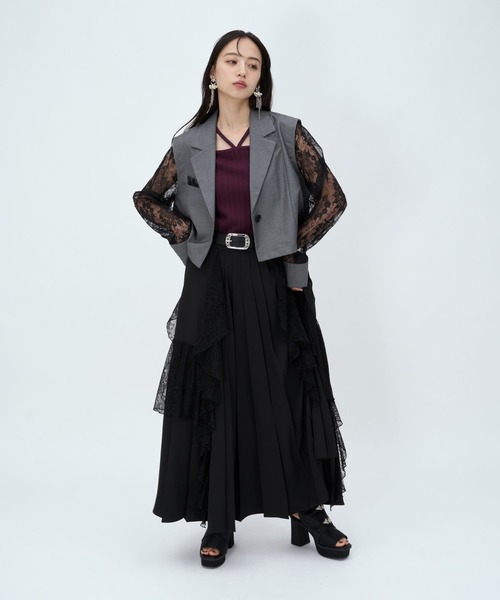 HARE(ハレ)の「【接触冷感】レースキリカエジャケットLS(HARE)(テーラードジャケット・レディース・ブラウン/ブラック/グレー/ブラック系その他・FREE)」の9枚目の写真