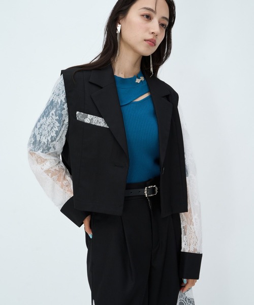 HARE(ハレ)の「【接触冷感】レースキリカエジャケットLS(HARE)(テーラードジャケット・レディース・ブラウン/ブラック/グレー/ブラック系その他・FREE)」の19枚目の写真