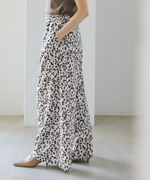 Noble | レオパードプリントタックワイドパンツ(その他パンツ)