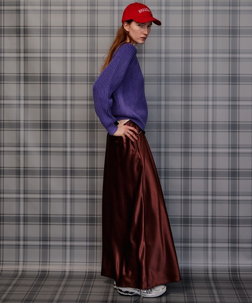 MAISON SPECIAL(メゾンスペシャル)の「【2026Autumn PRE-ORDER】OFF DUTY Logo Knit/OFF DUTYロゴニット(ニット/セーター・レディース・パープル/レッド/ブラック/グリーン・FREE)」の6枚目の写真