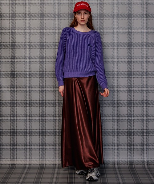 MAISON SPECIAL(メゾンスペシャル)の「【2026Autumn PRE-ORDER】OFF DUTY Logo Knit/OFF DUTYロゴニット(ニット/セーター・レディース・パープル/レッド/ブラック/グリーン・FREE)」の5枚目の写真
