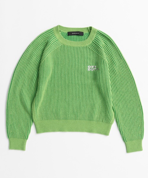 MAISON SPECIAL(メゾンスペシャル)の「【2026Autumn PRE-ORDER】OFF DUTY Logo Knit/OFF DUTYロゴニット(ニット/セーター・レディース・パープル/レッド/ブラック/グリーン・FREE)」の16枚目の写真