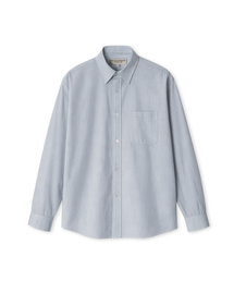 REGULAR-FIT STRIPE SHIRT (NAVY)