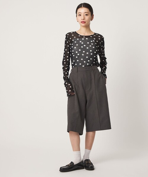 CITEN(シテン)の「<CITEN>シアードットコンパクトトップ(Tシャツ/カットソー・レディース・ブラック/ホワイト・フリー)」の6枚目の写真