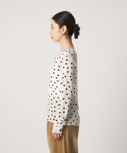 CITEN(シテン)の「<CITEN>シアードットコンパクトトップ(Tシャツ/カットソー・レディース・ブラック/ホワイト・フリー)」の8枚目の写真