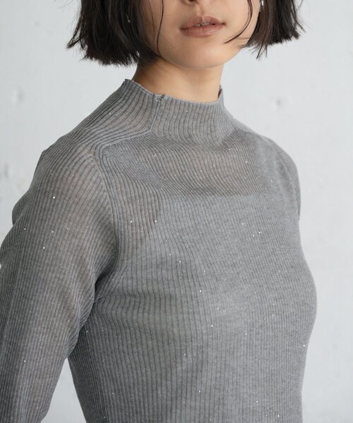 GALLEST（ギャレスト）の「シアースパンコールハイネックニット（ニット/セーター・レディース・ライトグリーン/グレー/ライトイエロー系/ホワイト/ブラック・38）」の11枚目の写真