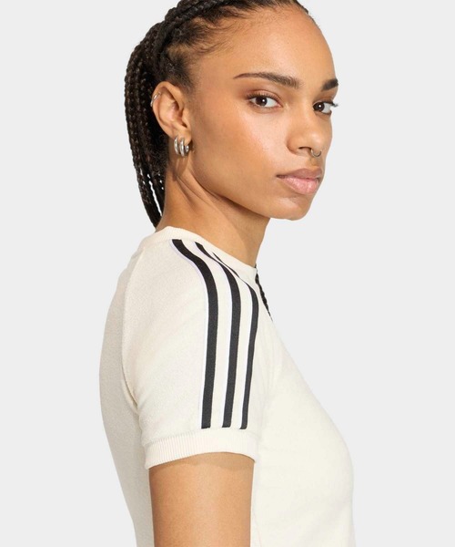adidas（アディダス）の「テリータオル カリ 半袖Tシャツ / アディダスオリジナルス adidas Originals（Tシャツ/カットソー・レディース・ホワイト・SMALL/X-LARGE/XX-LARGE/LARGE/MEDIUM）」の6枚目の写真
