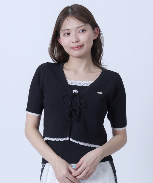 フロントリボンニット アンサンブル（Tシャツ/カットソー）｜MARY